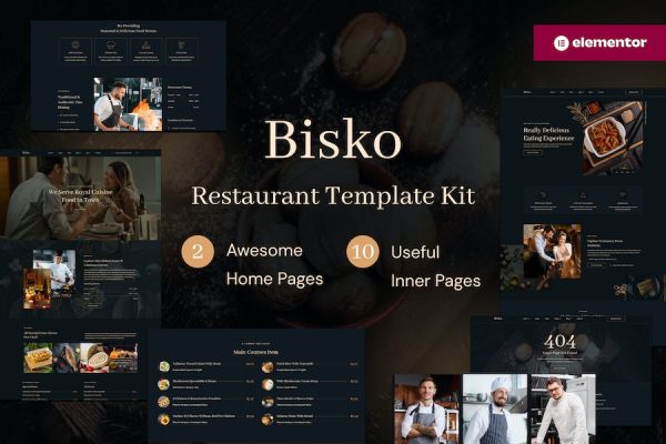 Bisko - Restaurant & Cafe Elementor Template Kit