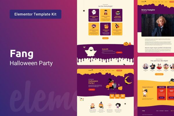 Fang ? Halloween Party Elementor Template Kit