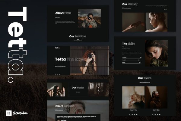 Tetta - Photography & Portfolio Elementor Template Kit