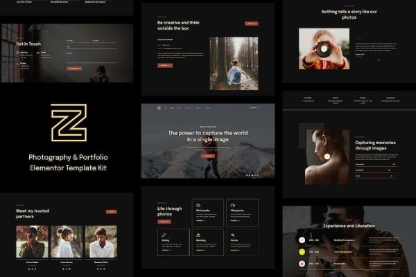 Zenin - Photography & Portfolio Elementor Template Kit