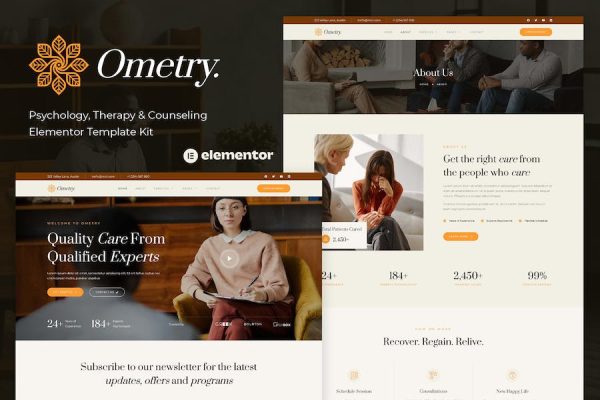 Ometry - Psychology Therapy & Counseling Elementor Template Kit