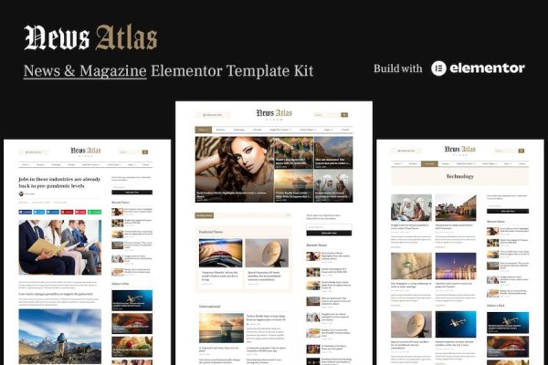 NewsAtlas  ? News & Magazine Elementor Template Kit