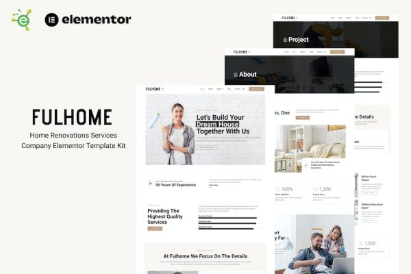 Fulhome - Home Renovations & Repair Company Elementor Pro Template Kit