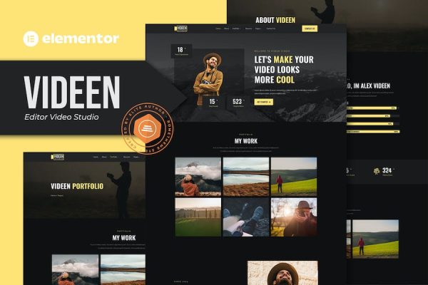 Videen - Video Editor Studio Elementor Template Kit