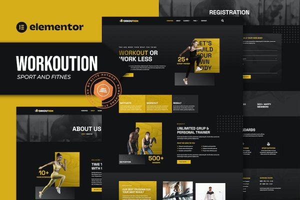 Workoution - Sports and Fitness Elementor Template Kit