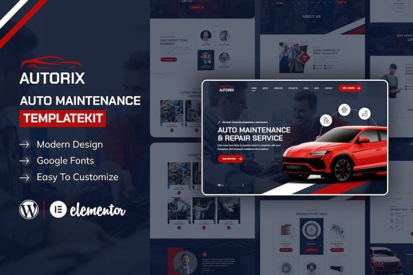 Autorix -  Auto Maintenance Elementor Template Kit