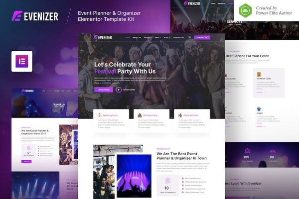Evenizer ? Event Planner & Organizer Elementor Template Kit (Copy)