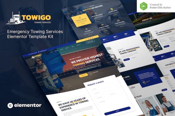 Towigo ? Emergency Towing Services Elementor Template Kit