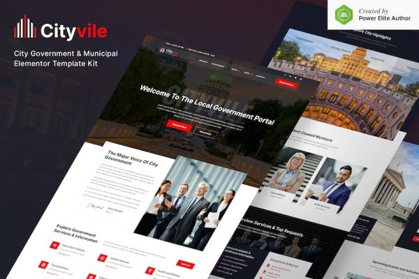Cityvile ? City Government & Municipal Elementor Template Kit