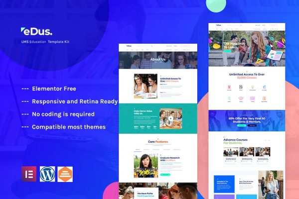 Edus - Online Education Elementor Template Kit