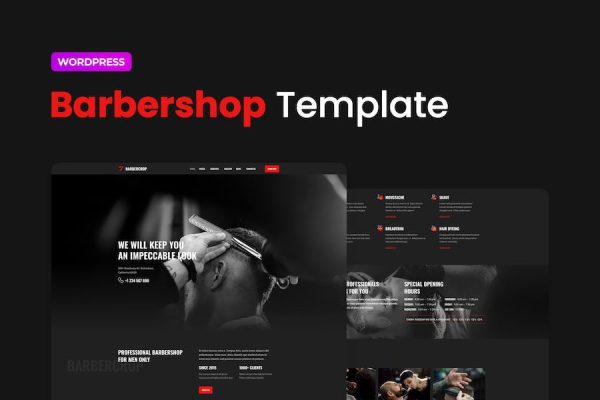 Barbercrop ? Hairdressing Elementor Template Kit