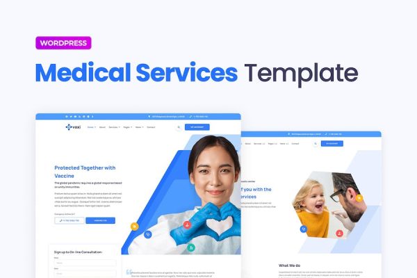 Vaxi ? Covid-19 Vaccination & Health Services Elementor Template Kit