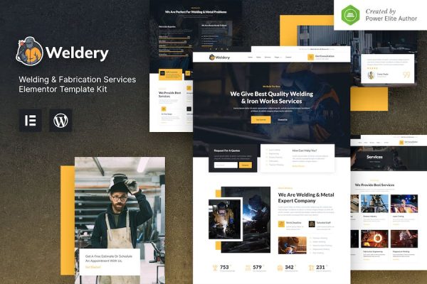 Weldery ? Welding & Fabrication Services Elementor Template Kit