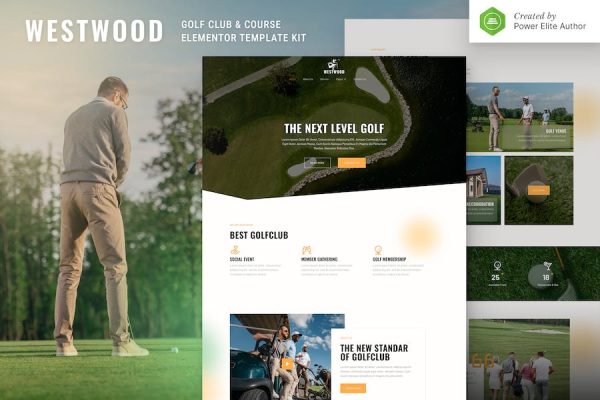 Westwood ? Golf Club & Course Elementor Template Kit