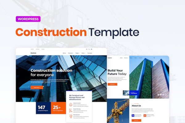 Dustro ? Construction Company Elementor Template Kit