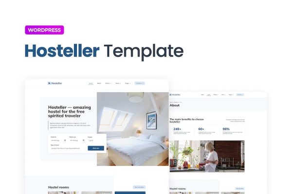 Hosteller ? Hostel Booking Elementor Template Kit