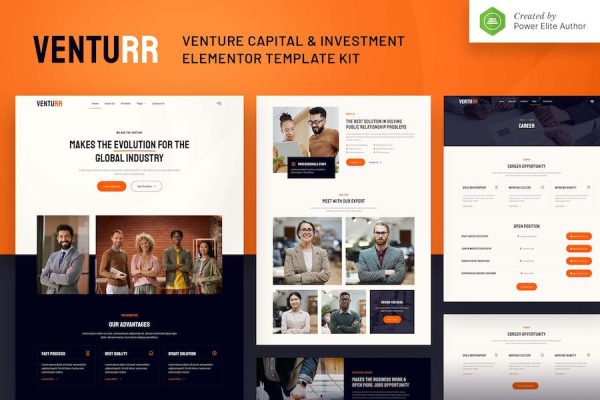 Venturr ? Venture Capital & Investment Elementor Template Kit