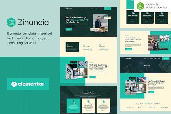 Zinancial ? Finance & Accounting Services Elementor Template Kit