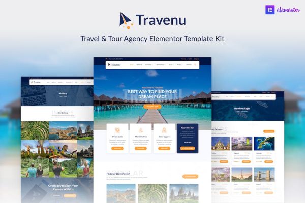 Travenu ?  Travel & Tour Agency Elementor Template Kit