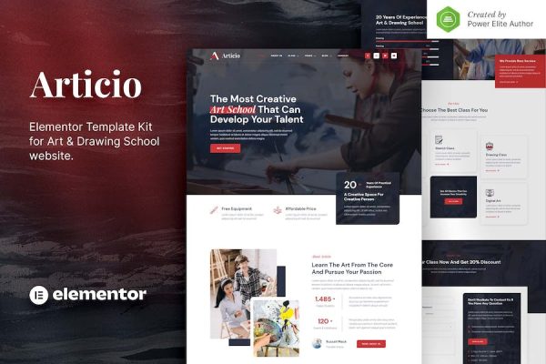 Articio ? Art & Drawing School Elementor Template Kit