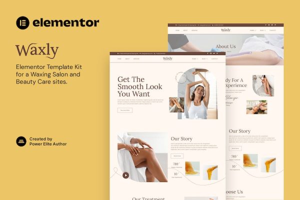 Waxly ? Waxing Salon & Beauty Care Elementor Template Kit