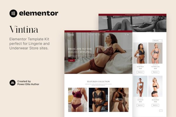 Vintina ? Lingerie & Underwear Store Elementor Template Kit