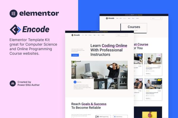 Encode ? Online Programming & Computer Science Course Elementor Template Kit