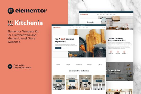 Kitchenia ? Kitchenware & Cooking Utensils Store Template Kit