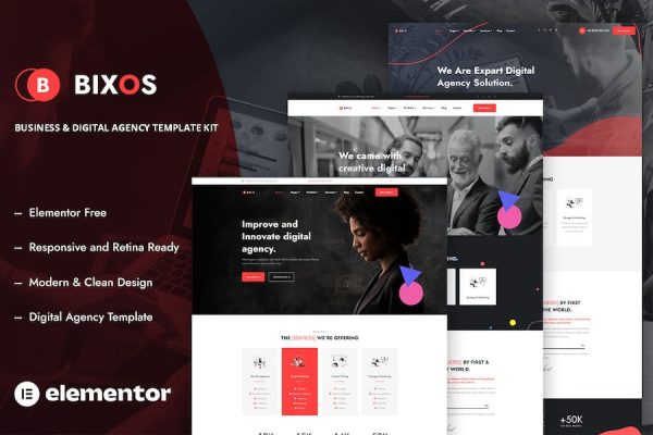 Bixos - Business & Digital Agency Template Kit