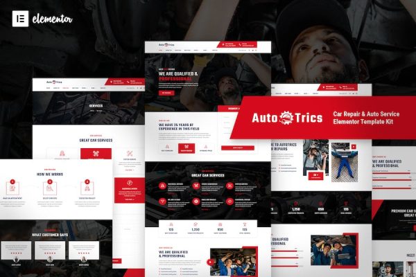 AutoTrics ? Car Repair & Auto Service Elementor Template Kit