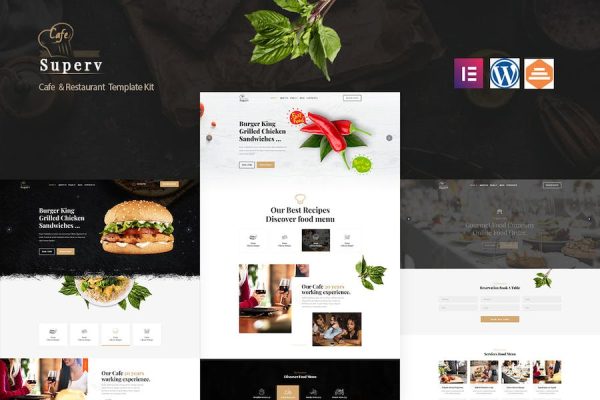 Superv Cafe - Restaurant Elementor Template Kit