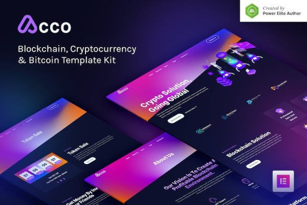 Acco ? Blockchain Cryptocurrency & Bitcoin Elementor Template Kit