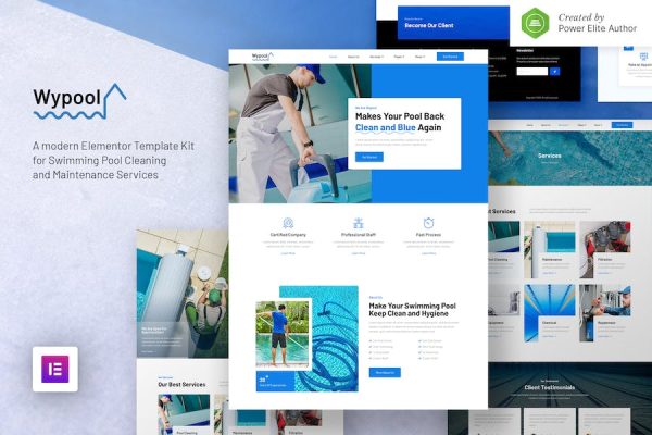 Wypool ? Swimming Pool Cleaning & Maintenance Services Elementor Template Kit