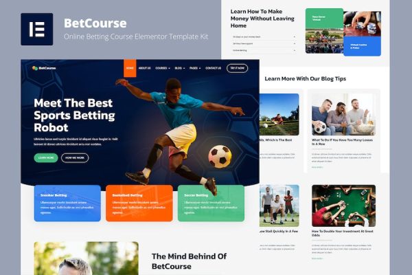 BetCourse - Sports Betting and Prediction Course Elementor Template Kit
