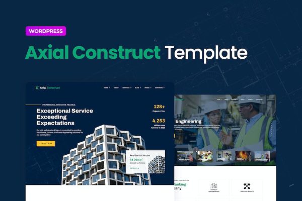 Axial ? Construction Company Elementor Template Kit