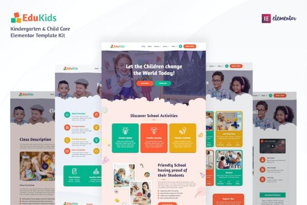 Edukids ? Kindergarten & Child Care Elementor Template Kit