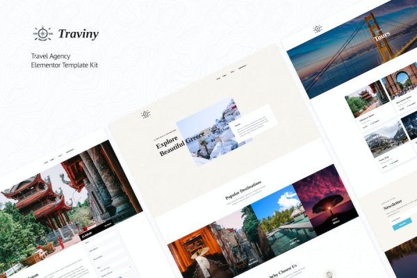 Traviny | Travel Agency Elementor Template Kit