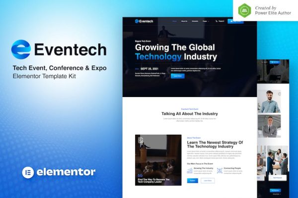 Eventech ? Tech Event Conference & Expo Elementor Template Kit