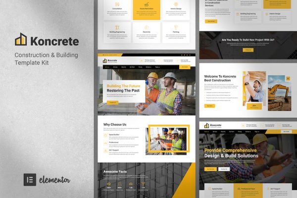 Koncrete - Construction & Building Elementor Template Kit
