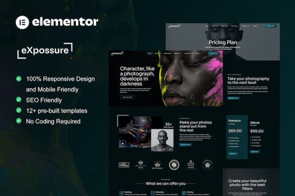 Expossure - Photography & Portfolio Elementor Template Kit