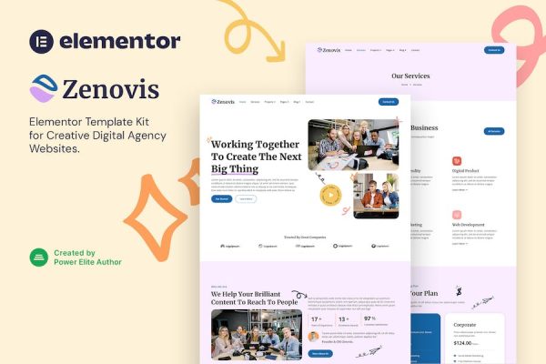 Zenovis ? Creative Digital Agency Elementor Template Kit