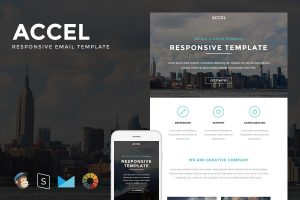 Download Accel - Responsive Email + StampReady Builder Accel is clean and modern email template is awesome design for your corporate and business email.