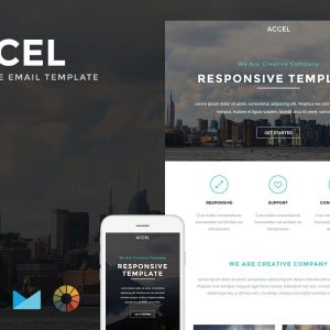 Download Accel - Responsive Email + StampReady Builder Accel is clean and modern email template is awesome design for your corporate and business email.