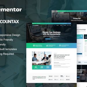 Download Accountax - Accounting Tax Firm Elementor Template Kit
