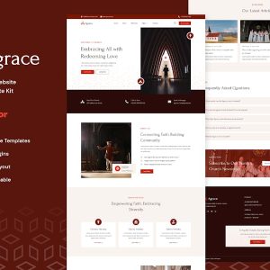 Download Agrace - Modern Church Website Elementor Template Kit
