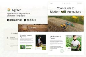 Download Agribiz - Agriculture & Organic Farm Elementor Template Kit