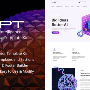Download AiPT - Artificial Intelligence Company Elementor Template Kit