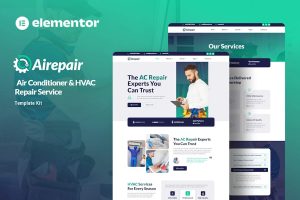 Download Airepair - Air Conditioner Repair Service Elementor Template Kit