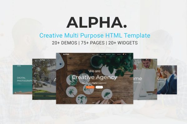Download Alpha Dot Multi Purpose HTML5 Template Creative & modern user interface