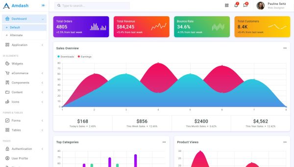 Download Amdash - Bootstrap 5 Admin Template